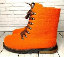 Женские ботинки валяные "Бергшаф",Pumpkin 39
